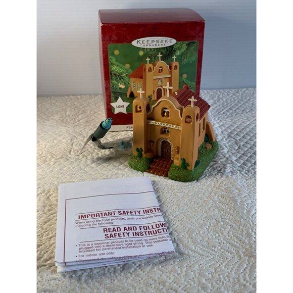 Hallmark Adobe Church Candlelight Services Magic Light keepsake ornament with bo - Picture 7 of 13